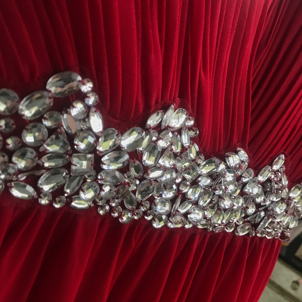 Red Dress With Rhinestones - Picture 4 of 7